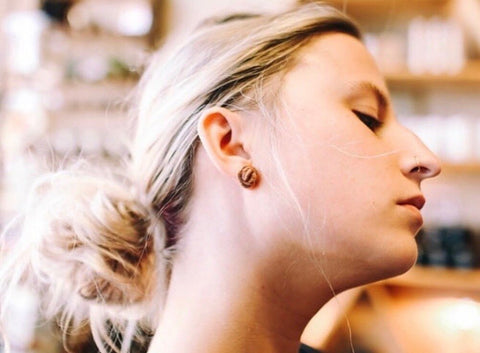 rose rock earrings