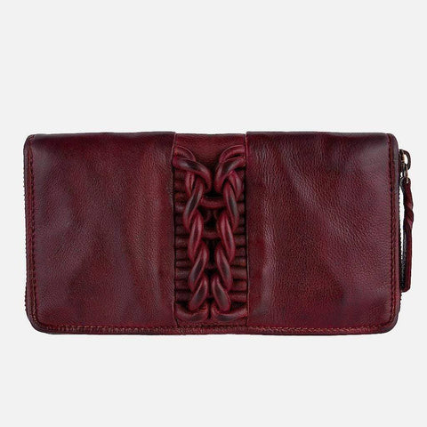 5081 Mels | Braided Leather Continental Wallet | Detachable Straps