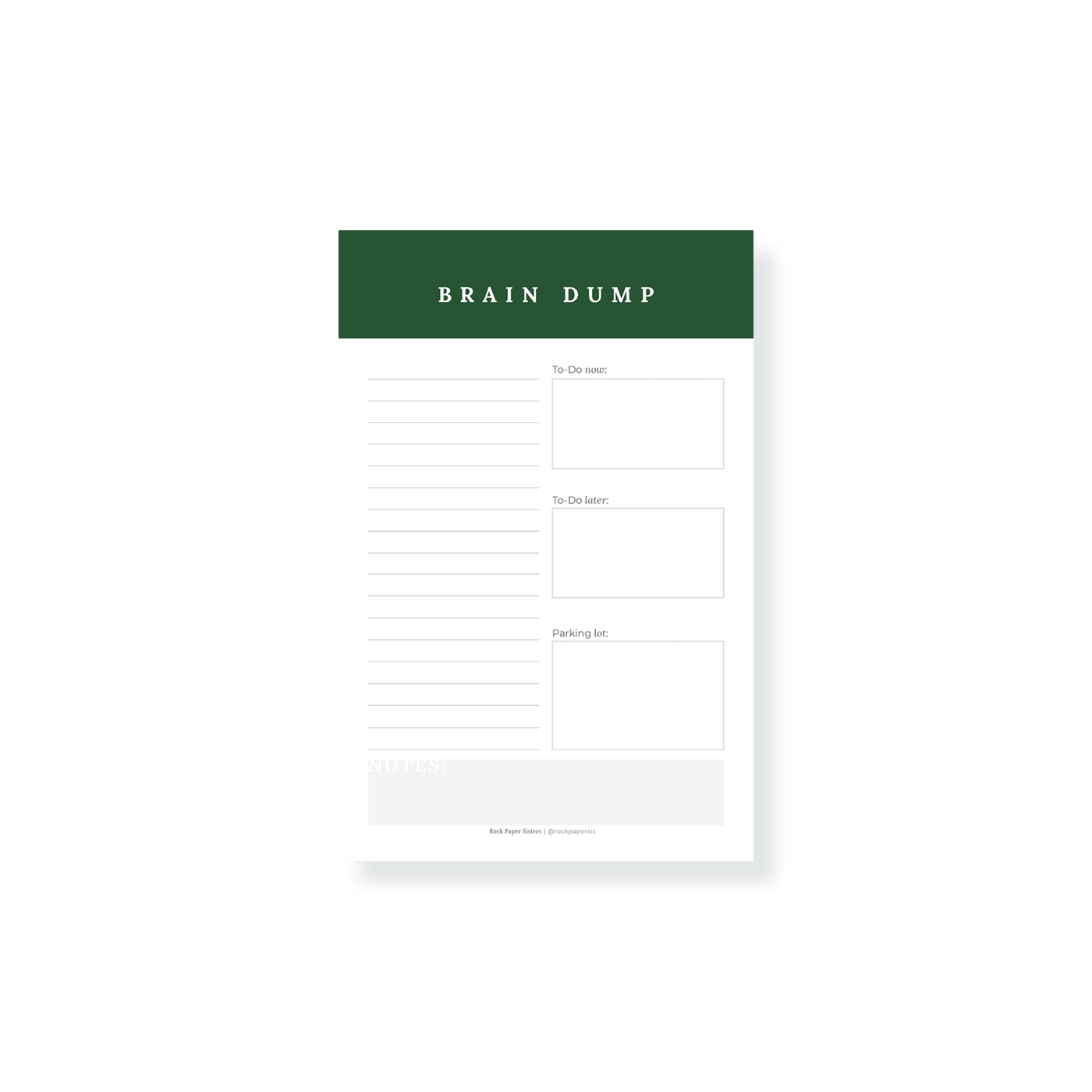 Brain Dump Notepad STASH