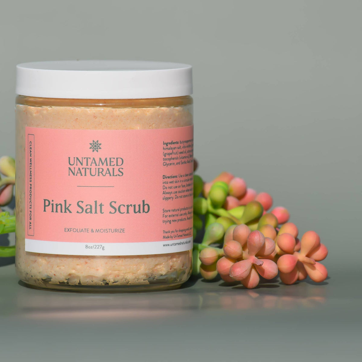 Pink Himalayan Salt Scrub: 8 oz full size