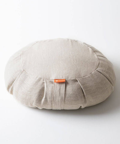Round Meditation Cushion - Natural Linen